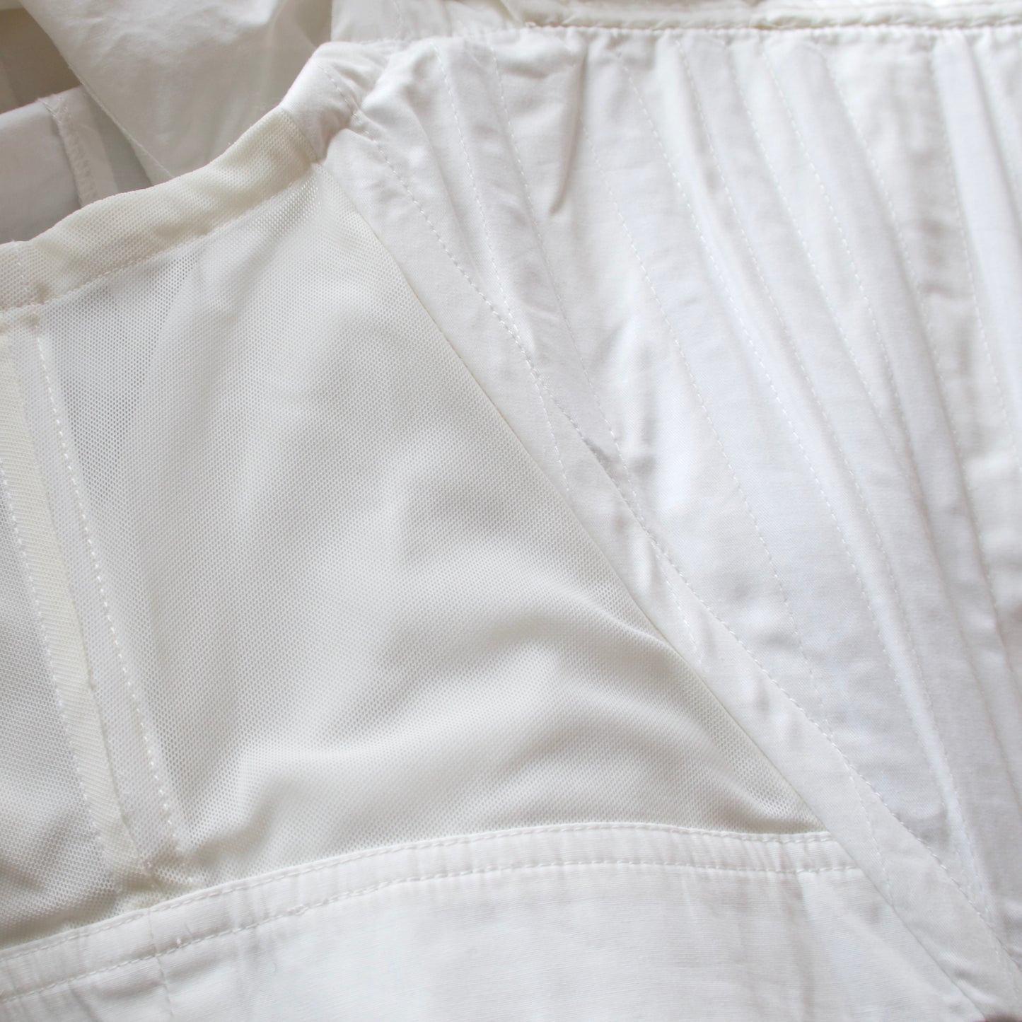 Cropped Corseted White Popeline Shirt Blouse Top